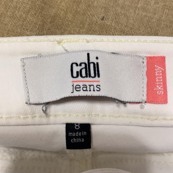 Cabi White Skinny Jeans Size 8 - Picture 3 of 3